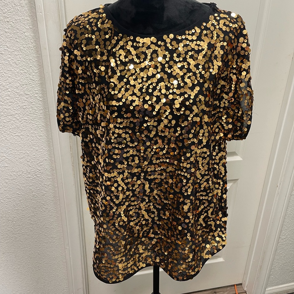 Sam n’ Addie Gold Sequin Women's Top